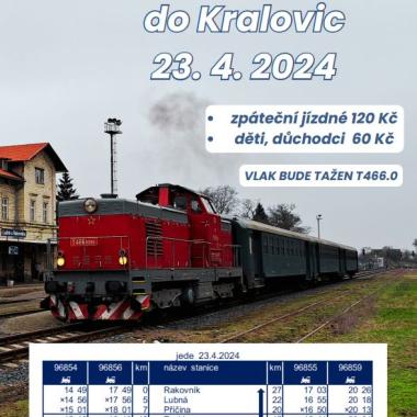 Zvláštním vlakem do Kralovic 23. 4. 2024